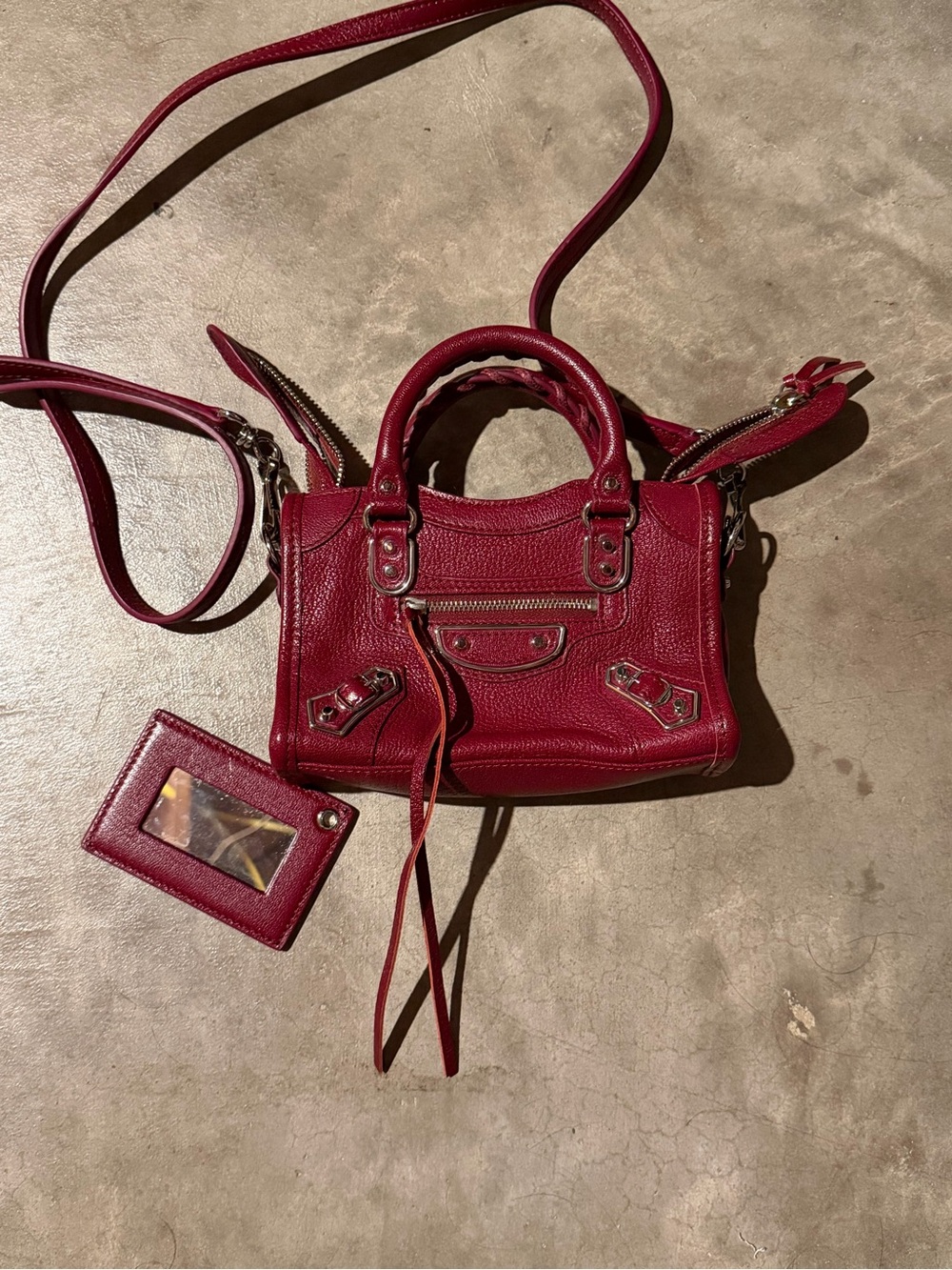 Balenciaga Le City Bag Nano in Deep Burgundy - Picture 4 of 11